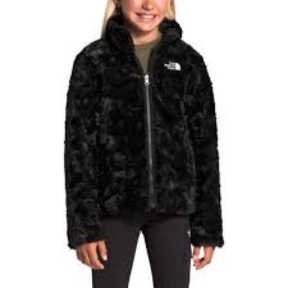 The North Face Mossbud Swirl Reversible Girls Jacket Black on Black sz G Large